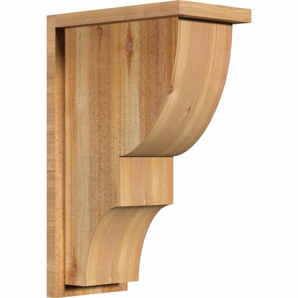 Ekena Millwork Ridgewood Rough Sawn Corbel w/Backplate, Western Red Cedar, 8"W x 14"D x 22"H COR08X14X22RID01RWR - main